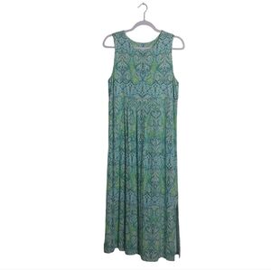 J. Jill Sleeveless Filigree Print Tank Maxi Dress- size M